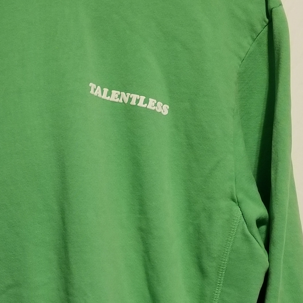 Talentless Unisex Oversized Hoodie-Higjlighter Size XS Color Green - Picture 8 of 11